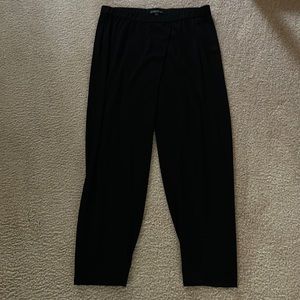 Eileen Fisher viscose faux wrap tapered pants.